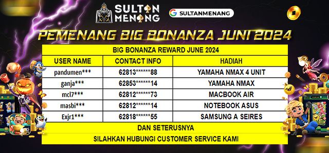 PEMENANG BIG BONANZA MARET 2024